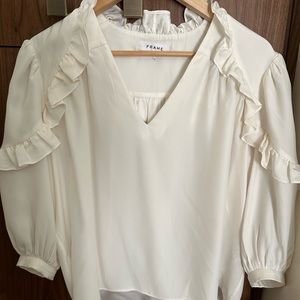 FRAME Ivory Silk Blouse